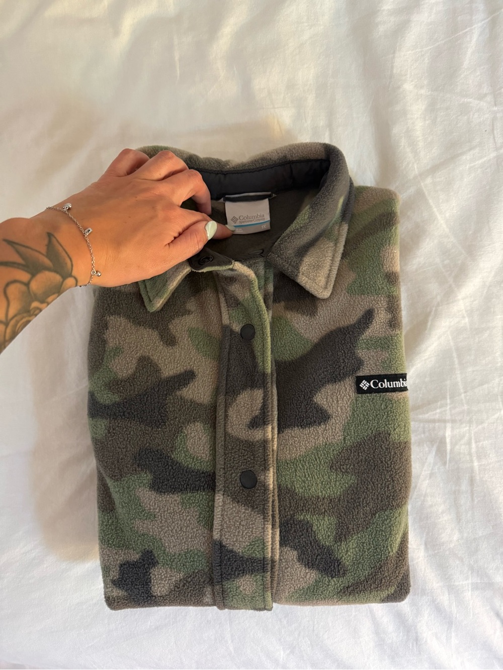 Columbia Camo fleece shirt jacket